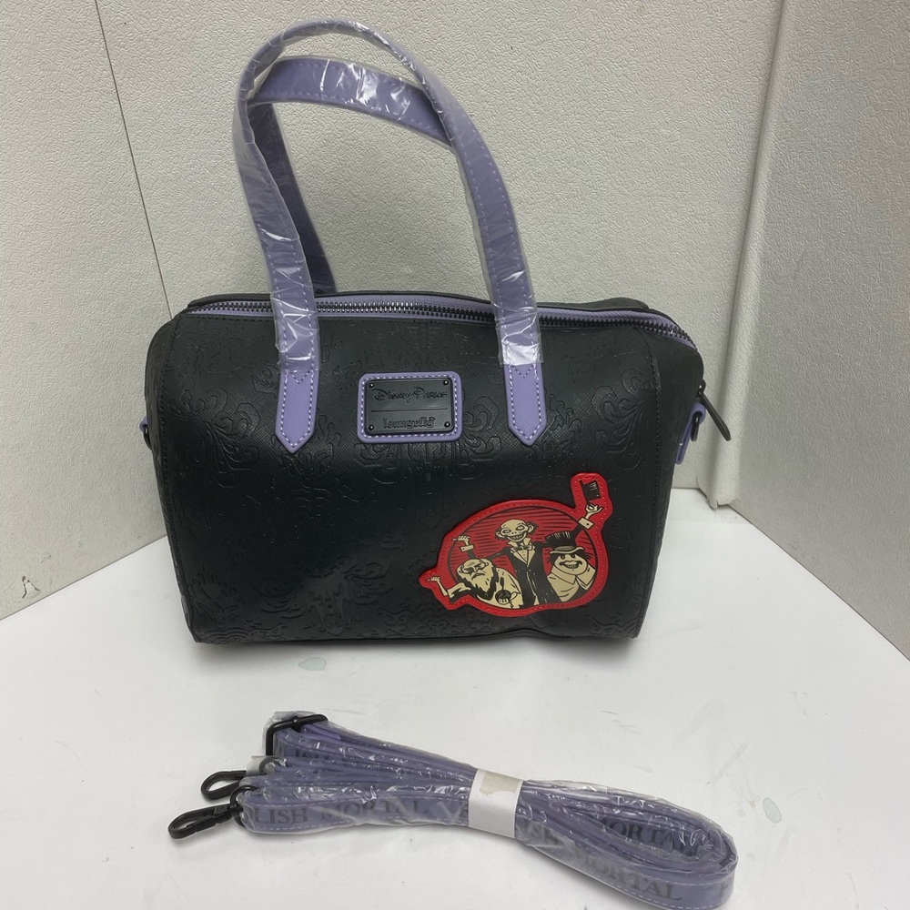 Disney Loungefly Haunted Mansion Purse Hitchhiking Ghost Leota Foolish Mortal